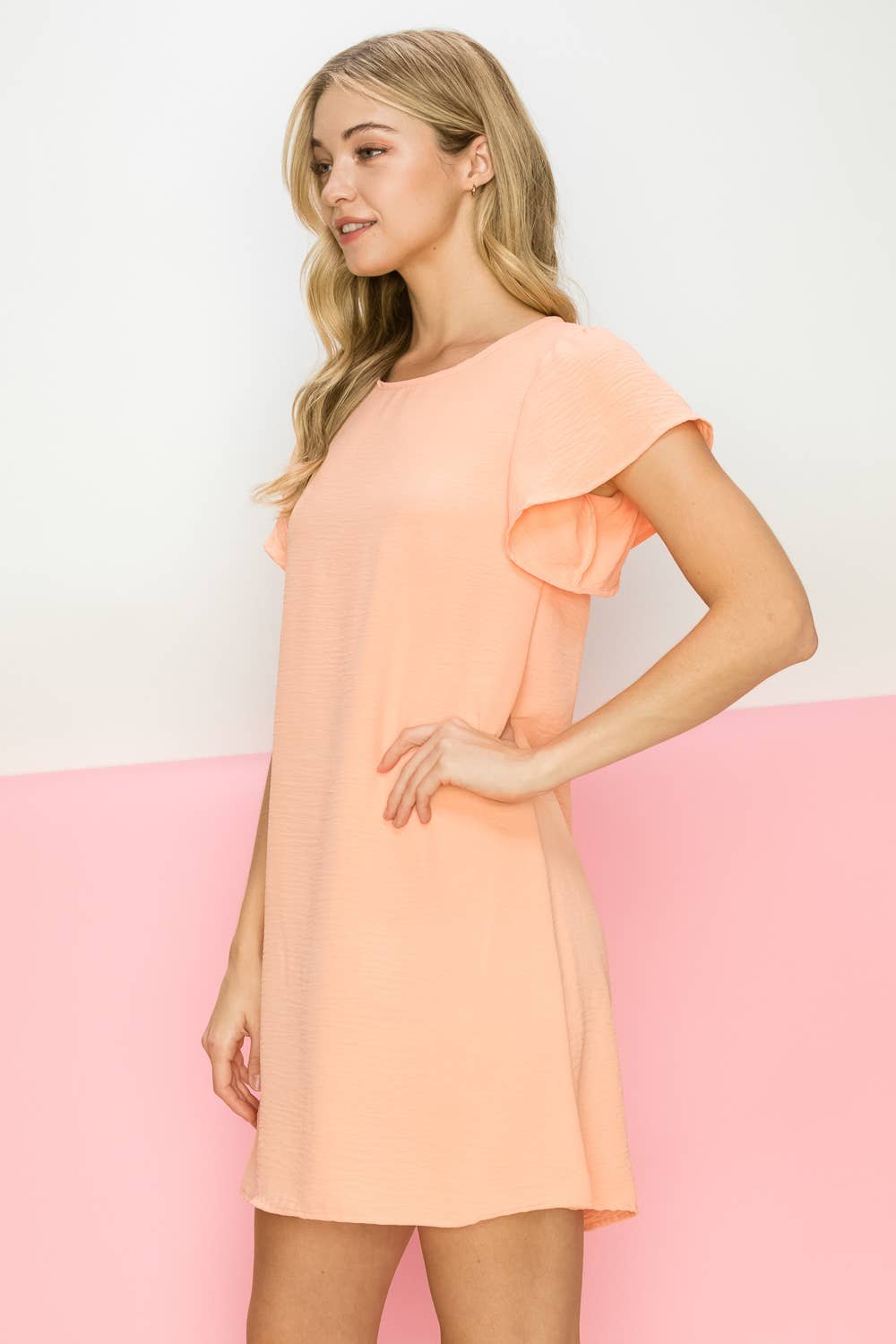 Flirty Flutter Sleeved Dress