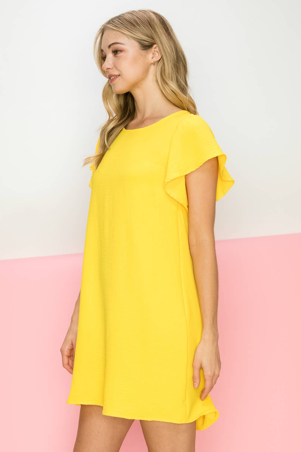 Flirty Flutter Sleeved Dress