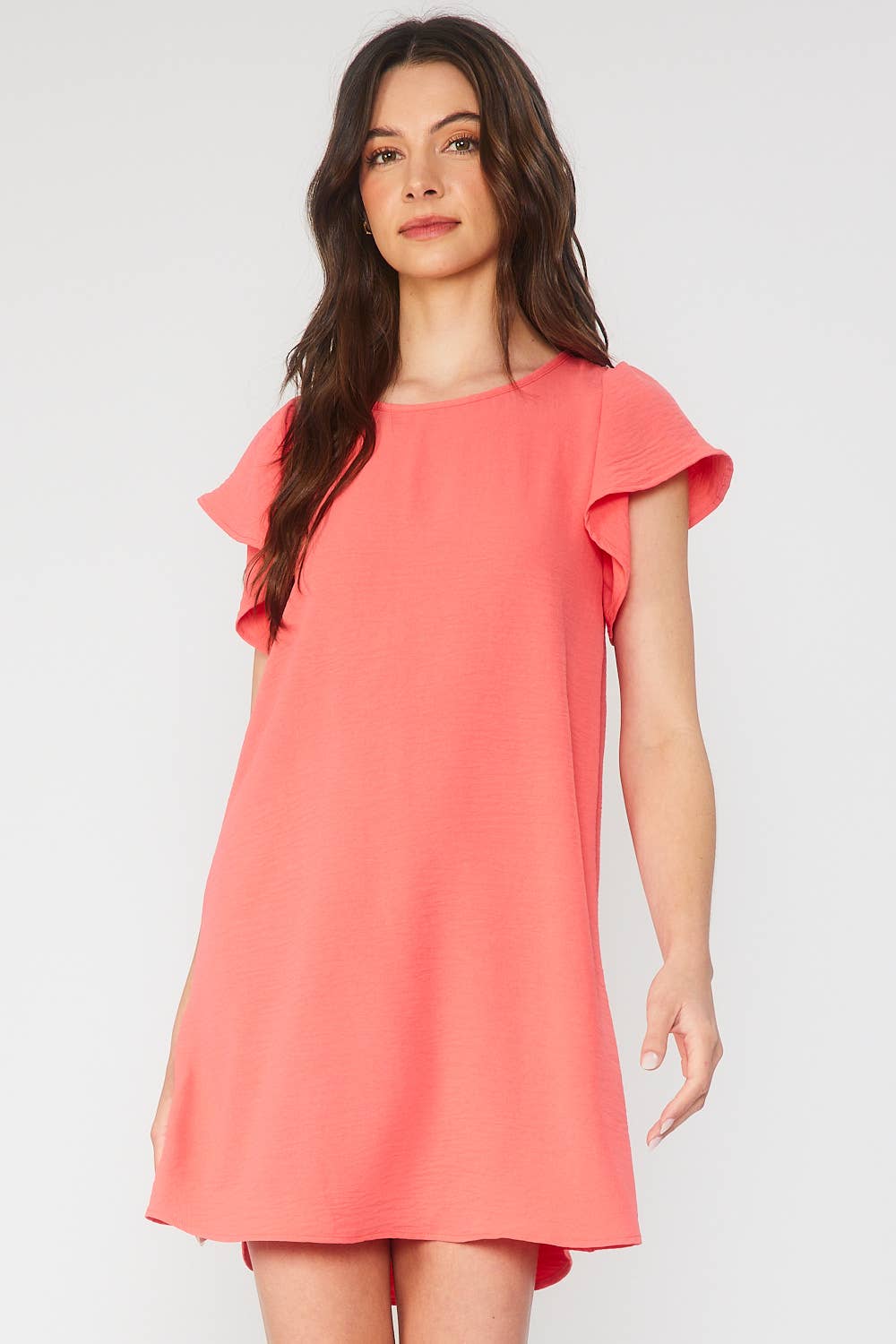 Flirty Flutter Sleeved Dress