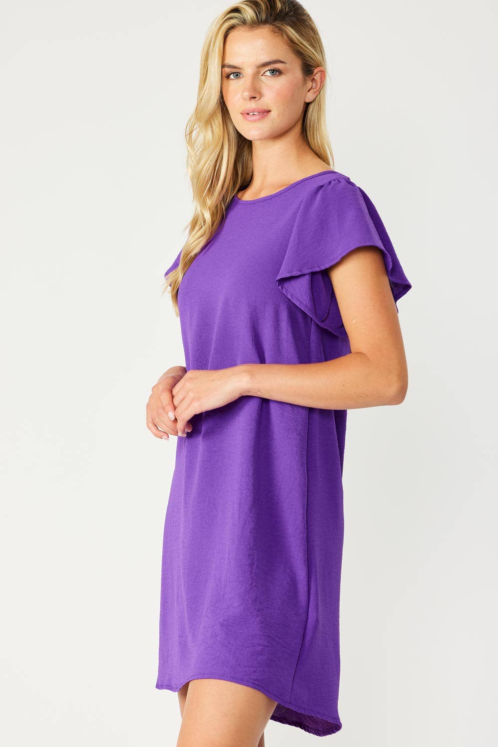 Flirty Flutter Sleeved Dress