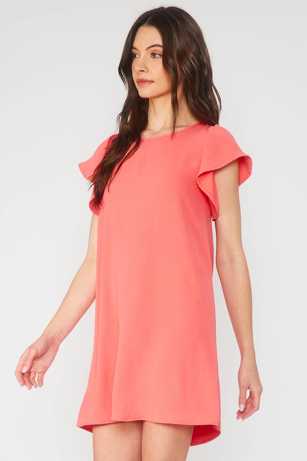 Flirty Flutter Sleeved Dress