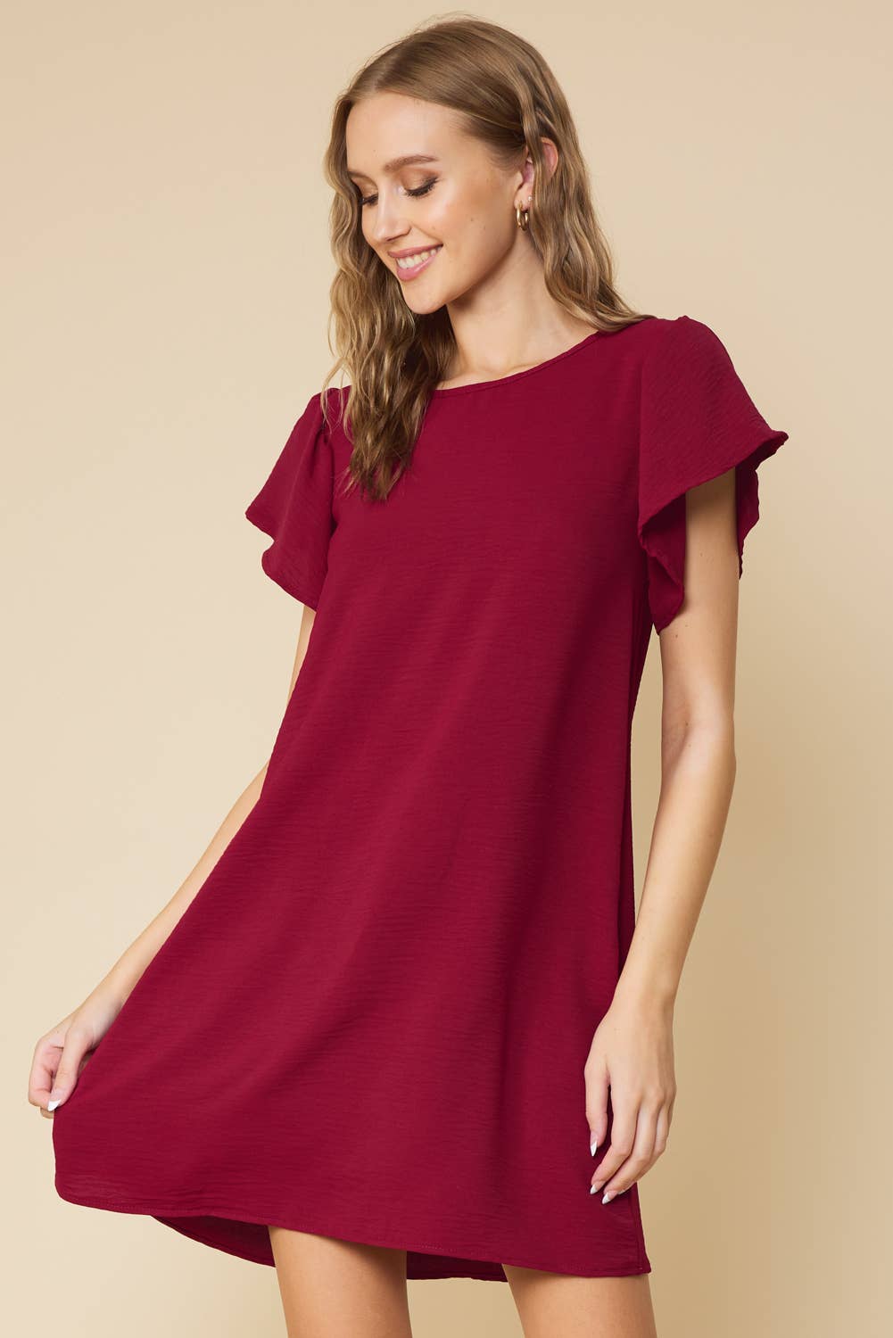 Flirty Flutter Sleeved Dress