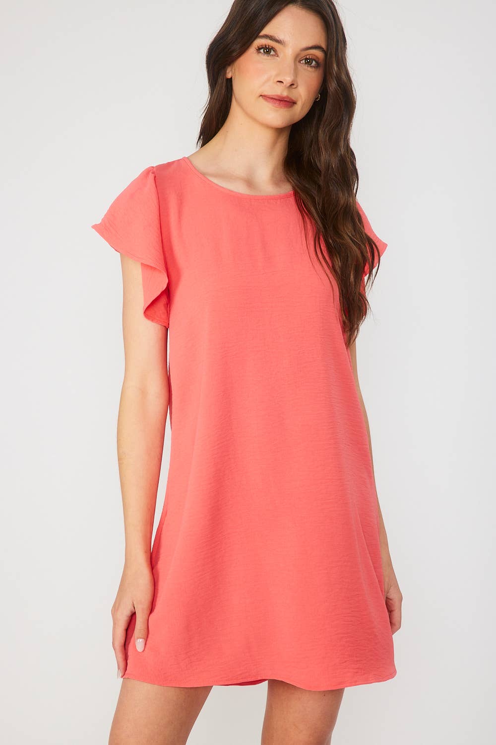 Flirty Flutter Sleeved Dress