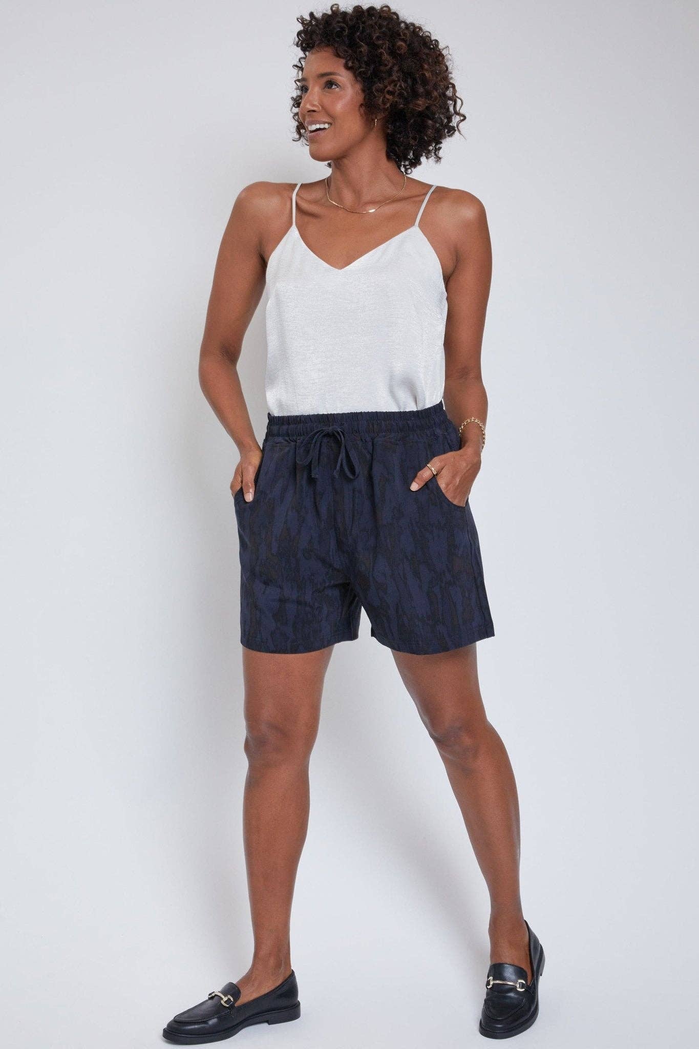 Jasmine Shadow Drawstring Shorts