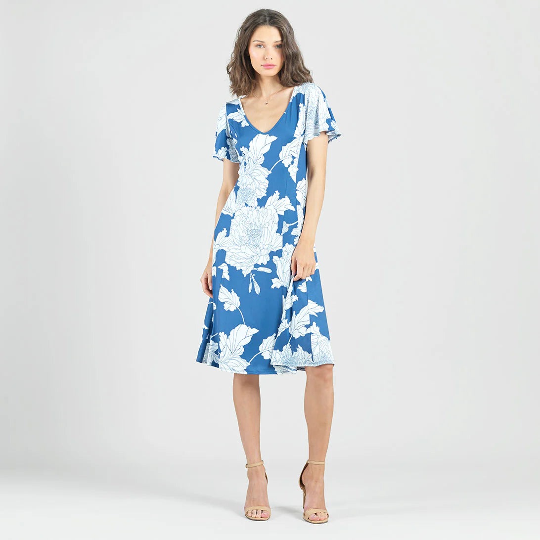 Butter Knit - Flutter Sleeve A-Line Midi Dress