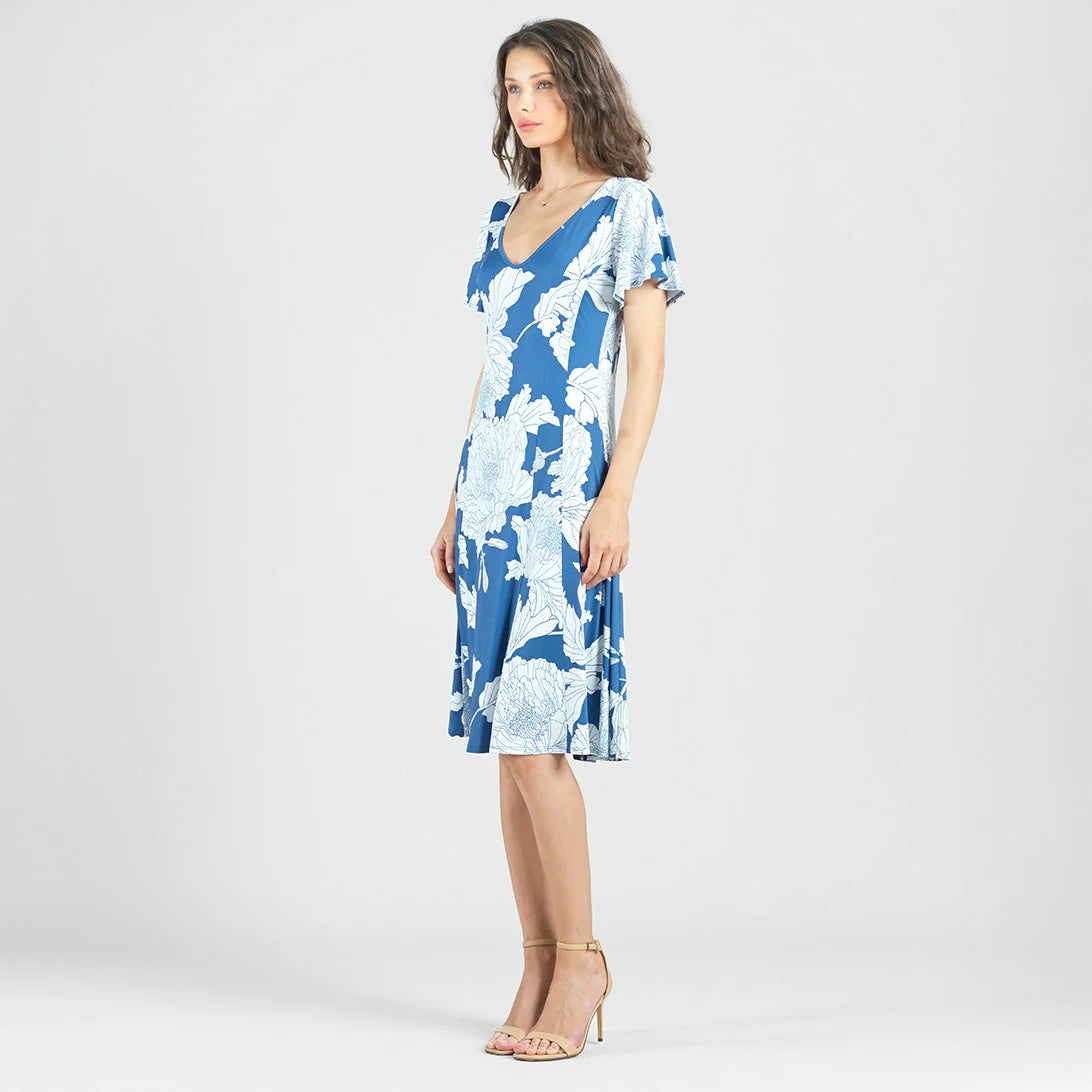 Butter Knit - Flutter Sleeve A-Line Midi Dress