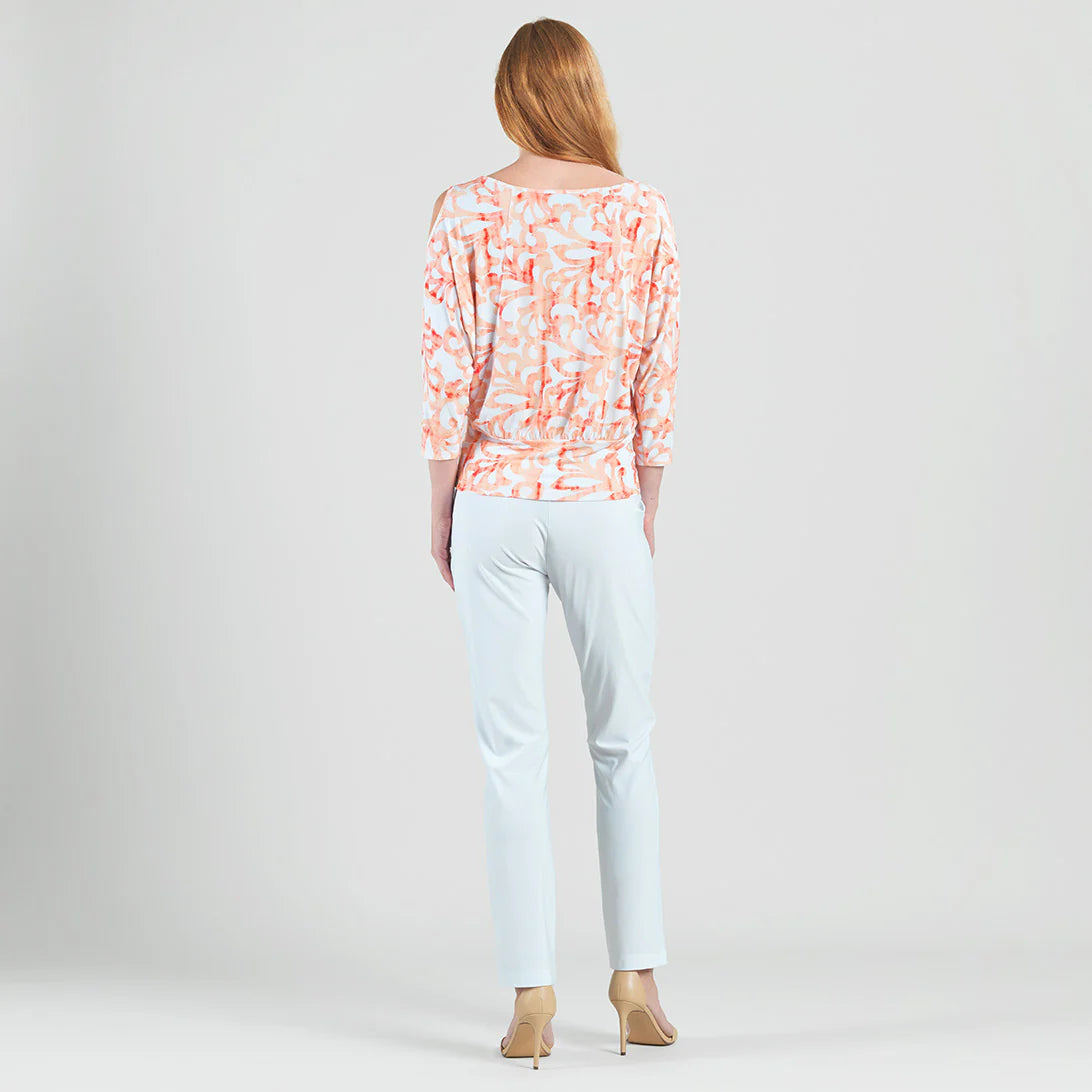 Open Shoulder Blouson Waist Top