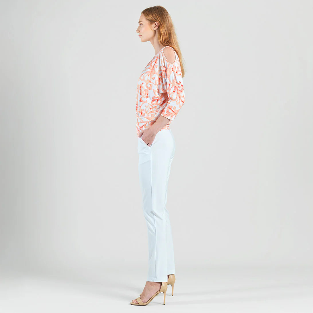 Open Shoulder Blouson Waist Top