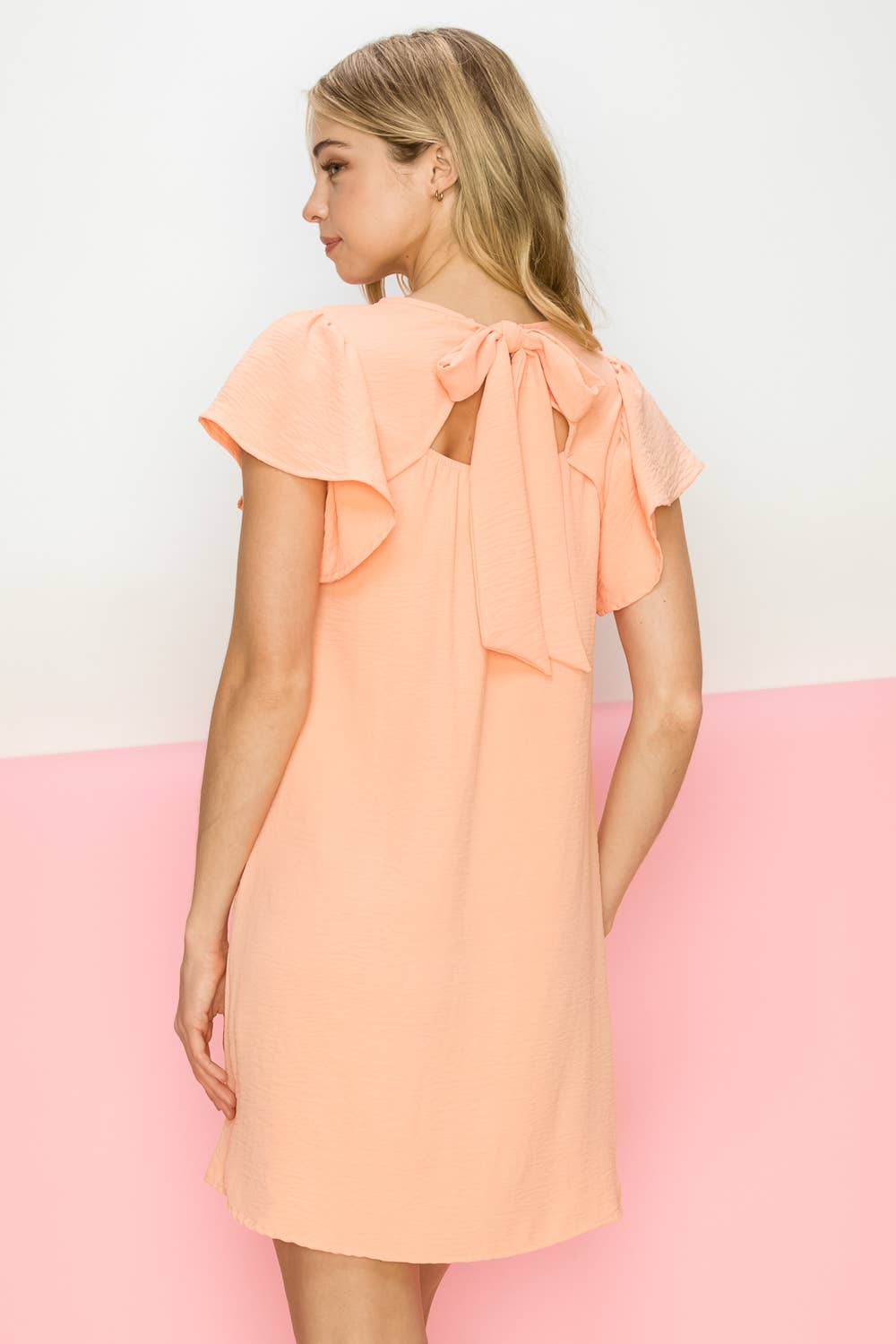 Flirty Flutter Sleeved Dress