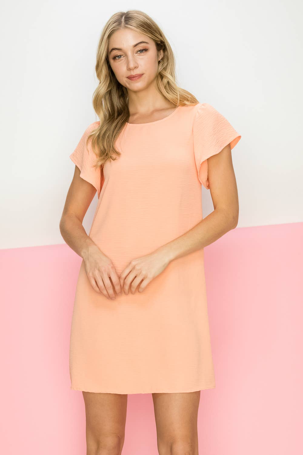 Flirty Flutter Sleeved Dress