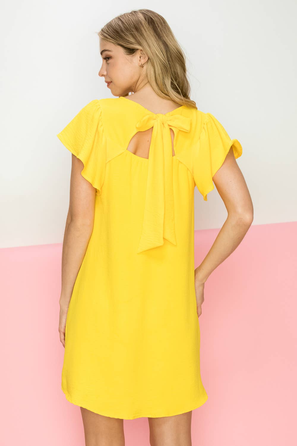 Flirty Flutter Sleeved Dress