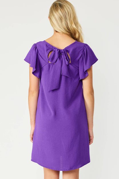 Flirty Flutter Sleeved Dress