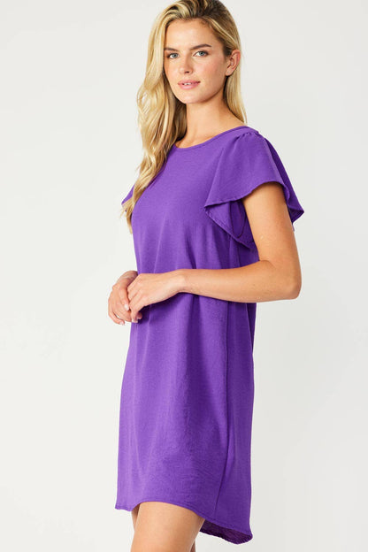 Flirty Flutter Sleeved Dress