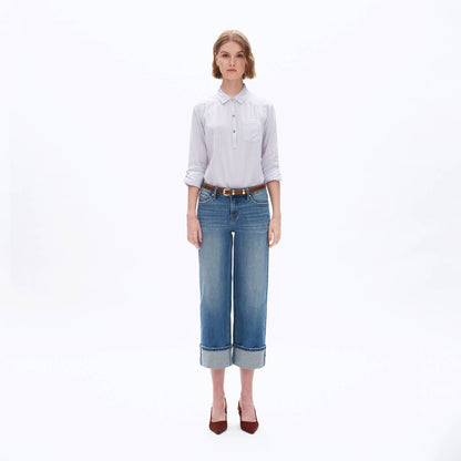 Hudson Cuff Straight Jeans