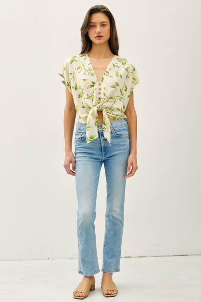 Blossom Print Button Top