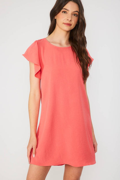 Flirty Flutter Sleeved Dress