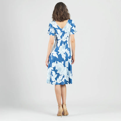 Butter Knit - Flutter Sleeve A-Line Midi Dress