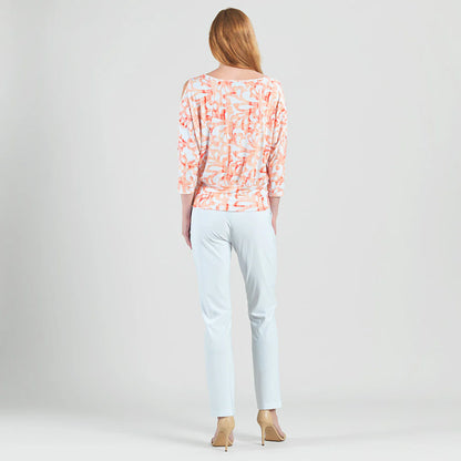 Open Shoulder Blouson Waist Top