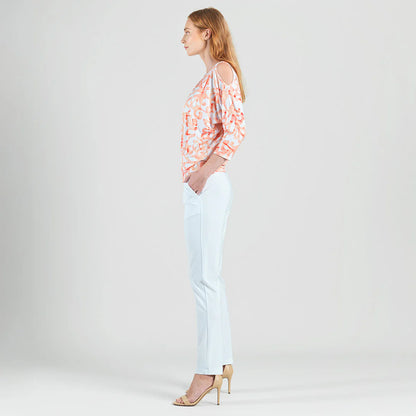Open Shoulder Blouson Waist Top