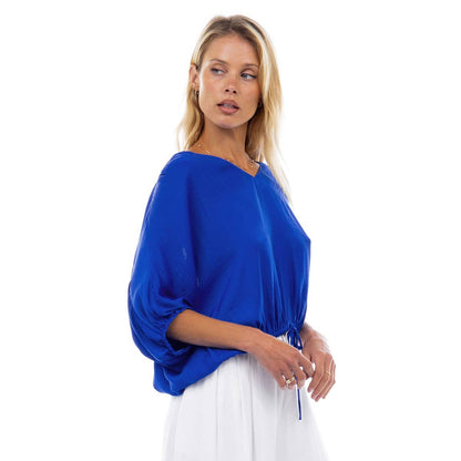 Blue Breeze Crop Blouse