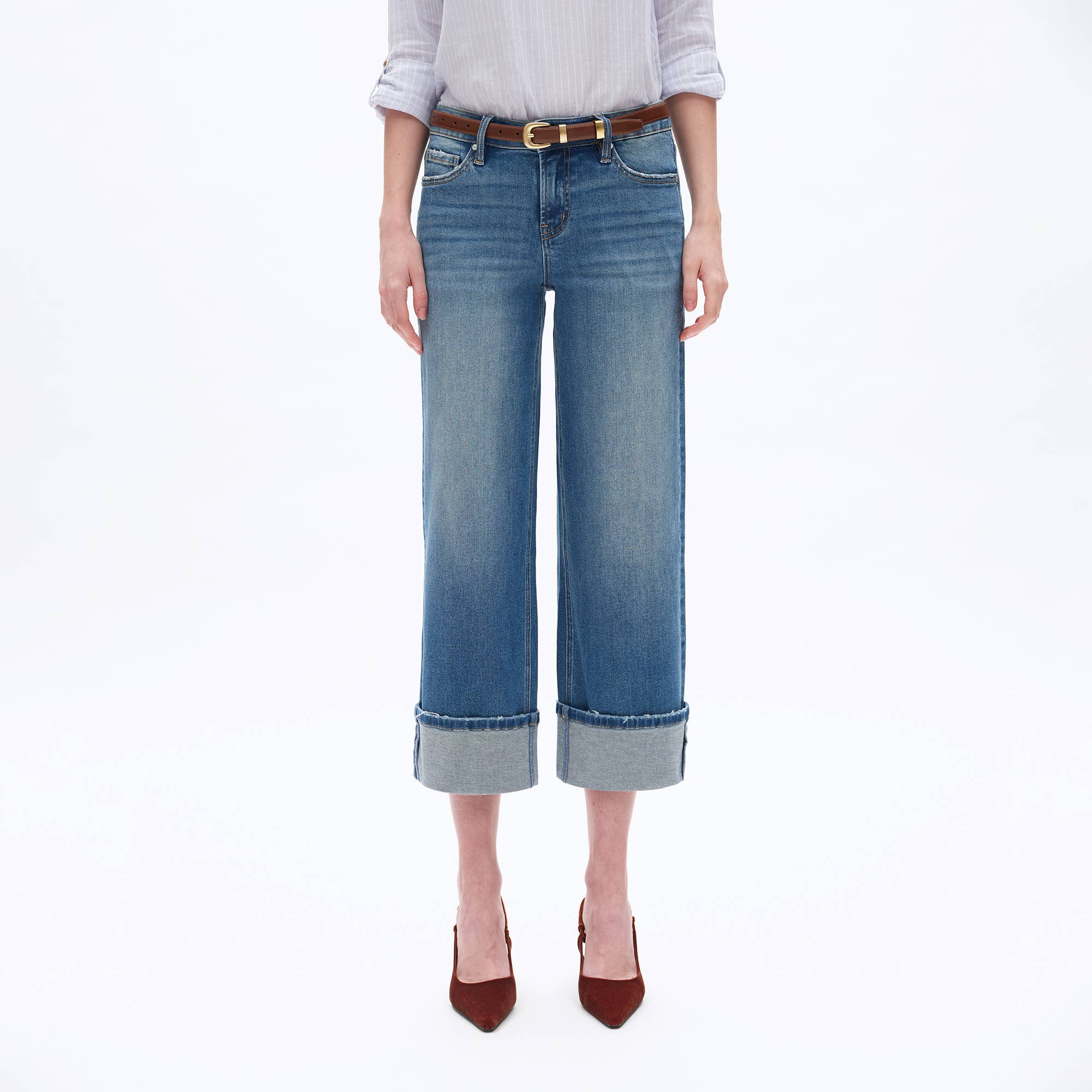 Hudson Cuff Straight Jeans