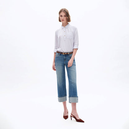 Hudson Cuff Straight Jeans