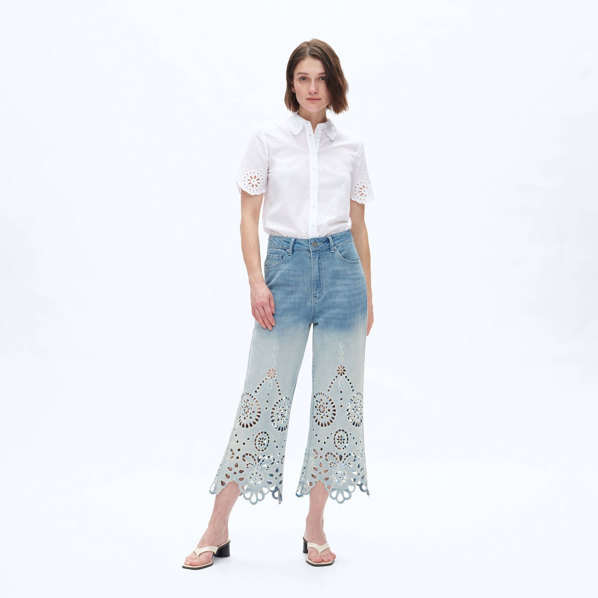 Bluebell Embroidered Denim