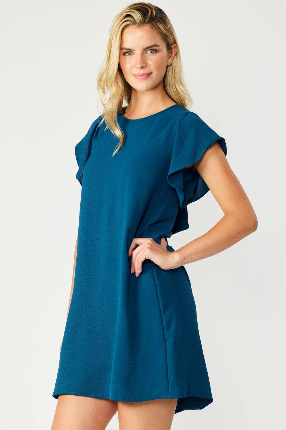 Flirty Flutter Sleeved Dress