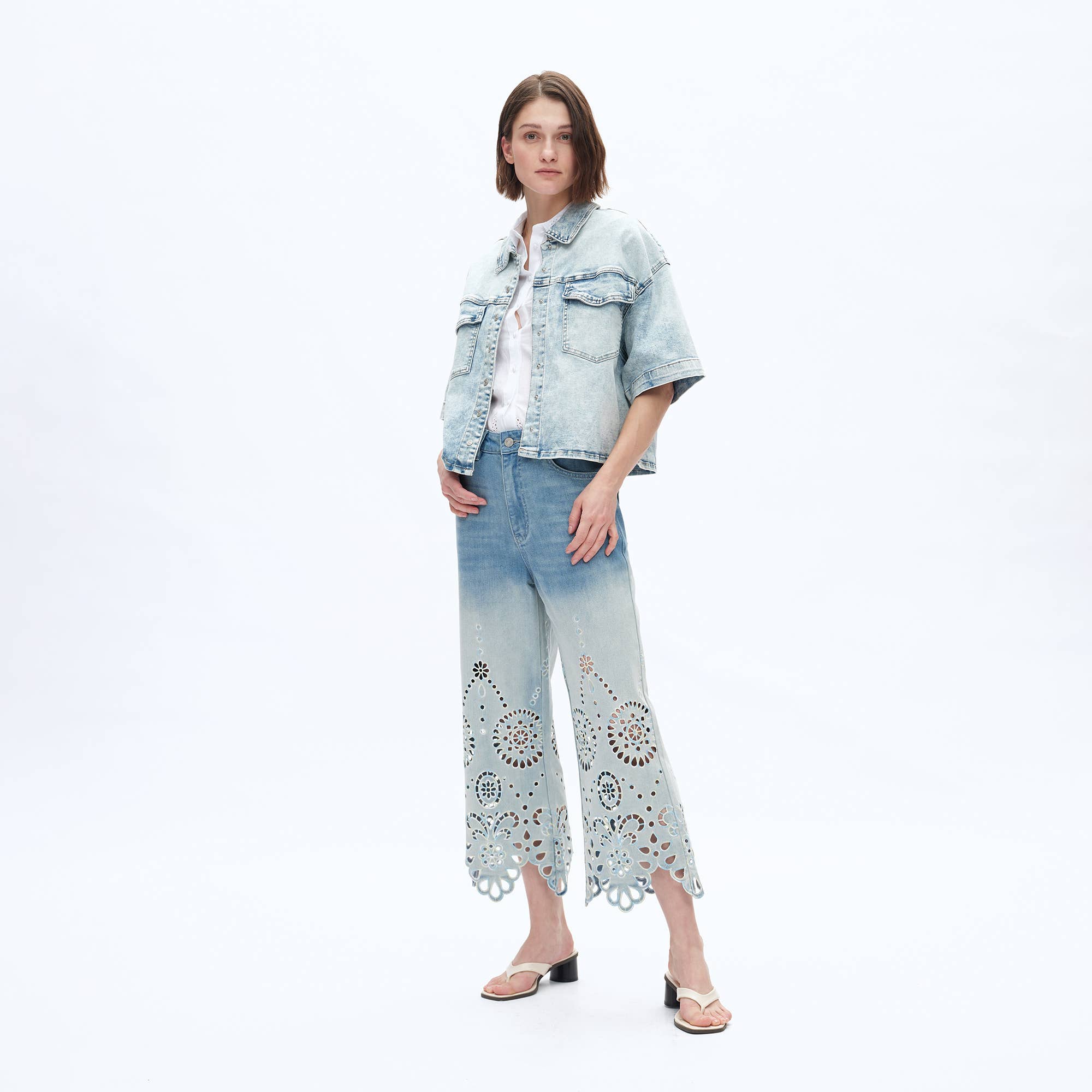 Bluebell Embroidered Denim