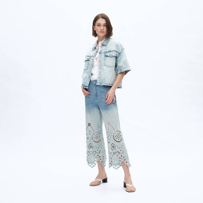 Bluebell Embroidered Denim