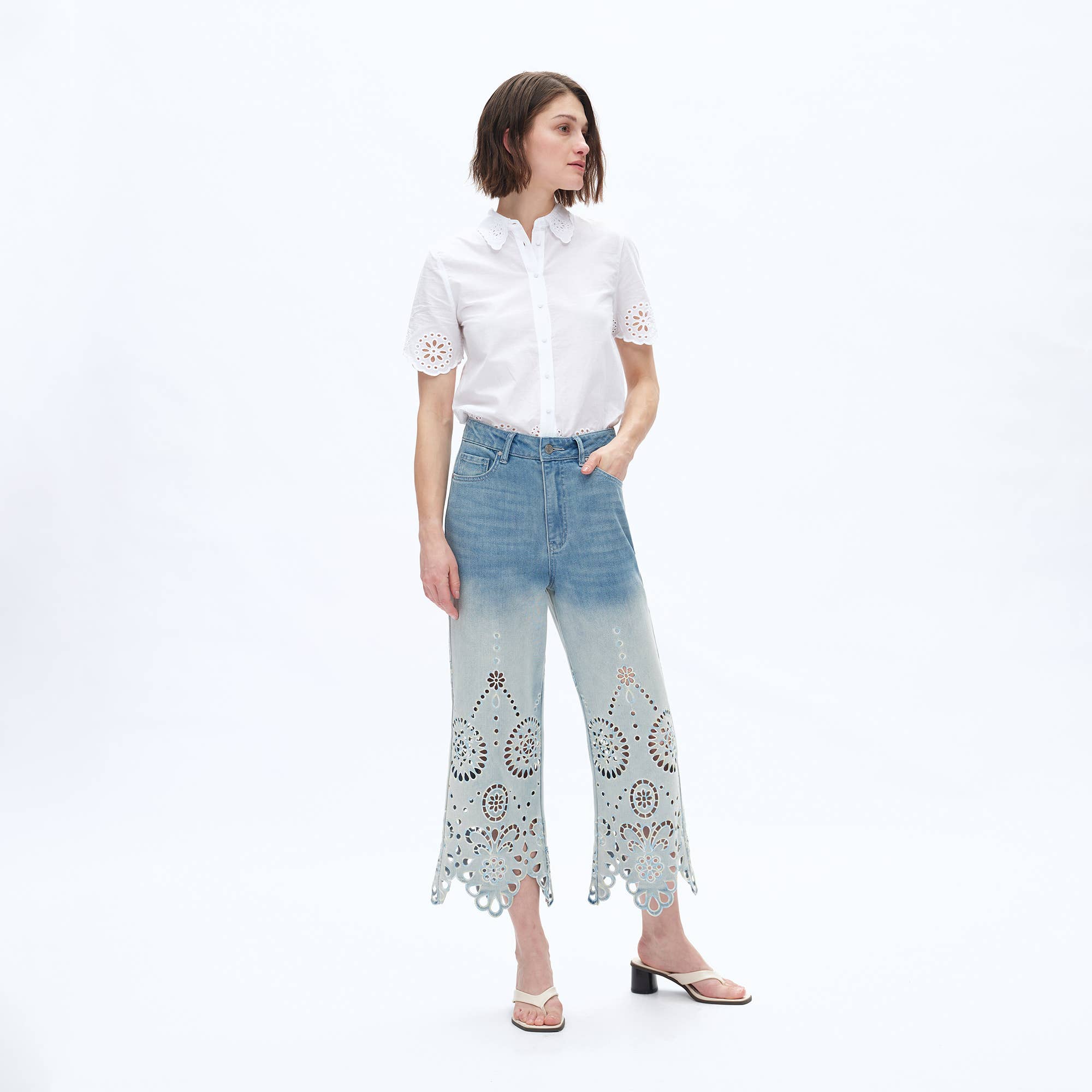 Bluebell Embroidered Denim
