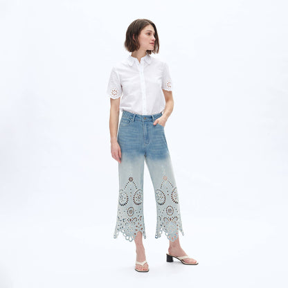 Bluebell Embroidered Denim