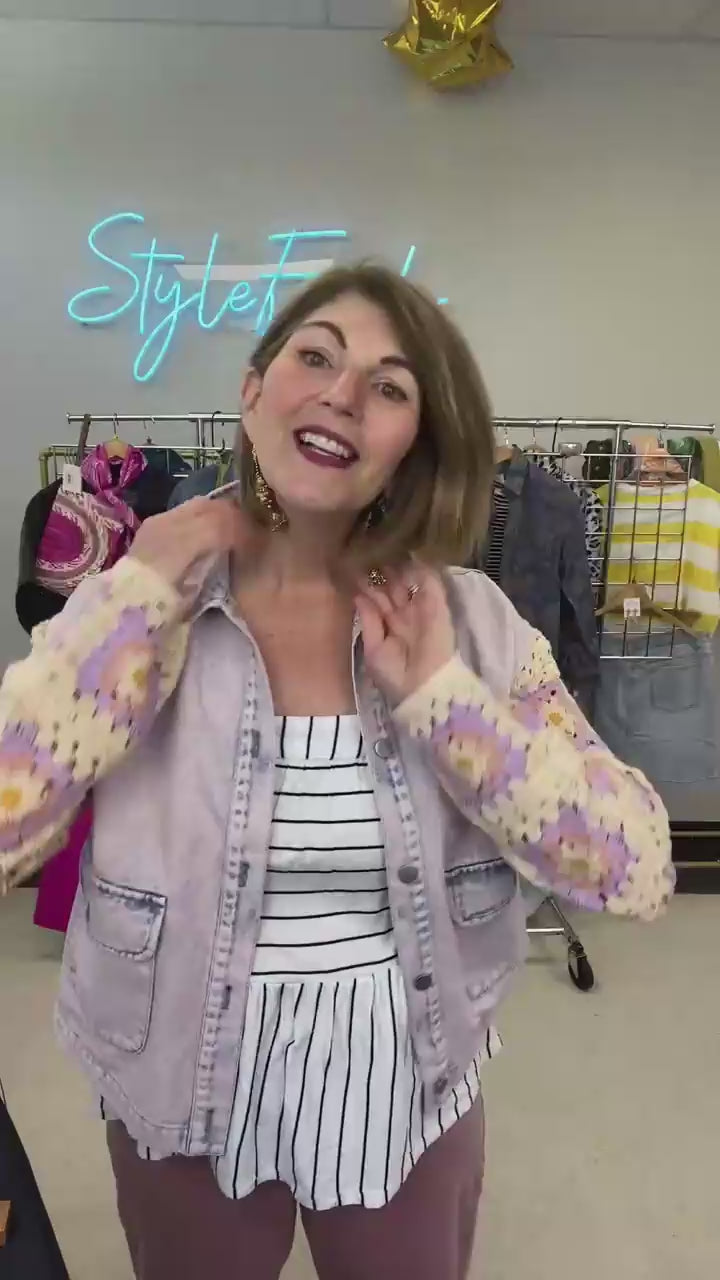 Cooper Crochet Sleeve Jacket