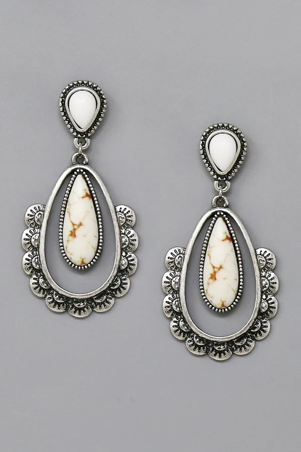 Antique Silver Statement Earrings